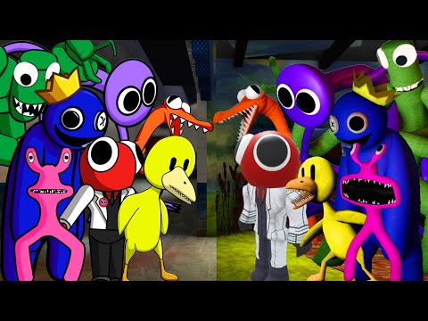 New Rainbow Friends VS 2D Rainbow Friends (Old & New Characters) 🎵 Roblox  Rainbow Friends Chapter 2 - BiliBili