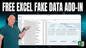 The ABSOLUTE BEST FREE Add-in for Automating Fake & Dummy Data In Excel