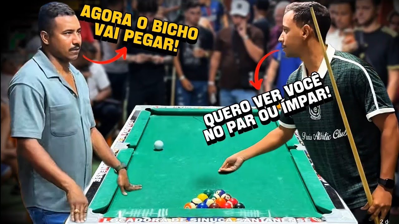 O GUGU SEM MEDO DESAFIOU O MAYCON DE TEIXEIRA NO PAR OU ÍMPAR 😨🔥 - R$ 20 MIL #sinuca 