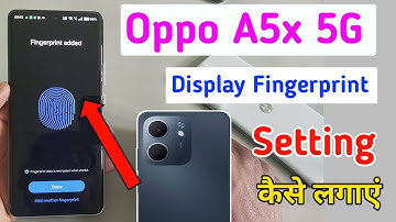 Oppo a5x 5g me in display fingerprint lock kaise lagaye/how to set fingerprint lock in oppo a5x 5g