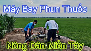 Kỹ thuật điều khiển máy bay phun thuốc cho ruộng lúa ở miền tây!!!