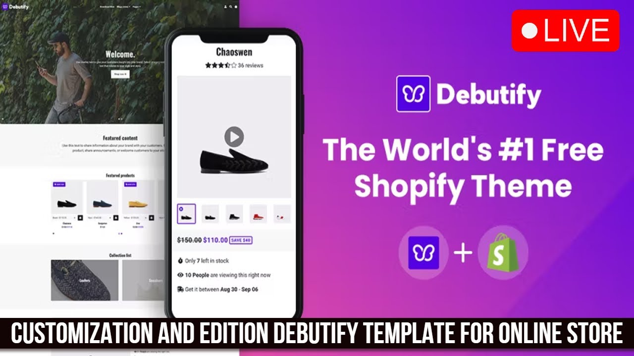 Customization and Edition Debutify template for Online Store - YouTube