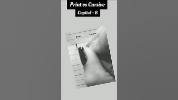 How to write Capital Letter (B) Print vs Cursive #handwriting #english #shorts