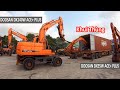 Hồi Hộp Khi 2 Con Máy Xúc DOOSAN DX140 Kéo Hàng Nóng DOOSAN DX55W ACE+ PLUS Ra Khỏi Container