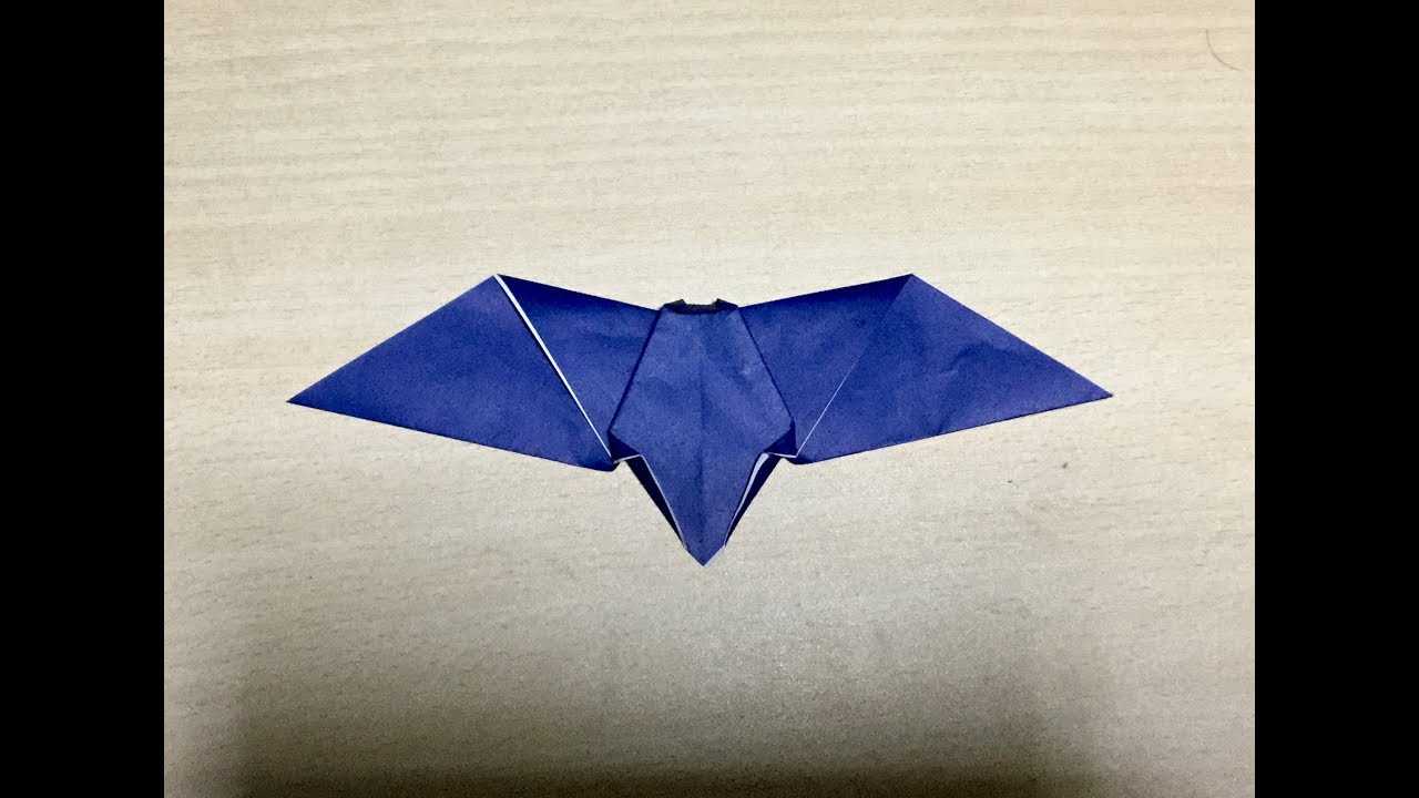 Cara membuat Kelelawar Origami Seni melipat kertas 