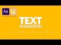 🔴Text Animation in After Effects - Replay Class  - اردو / हिंदी