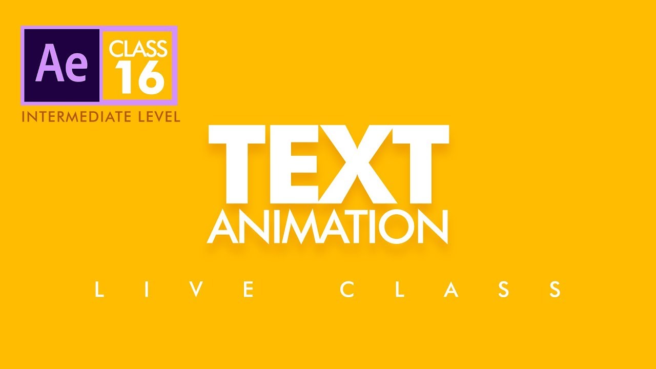  Text Animation In After Effects Replay Class YouTube