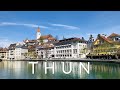 Thun walking tour 4K -  A fairytale city in Switzerland!