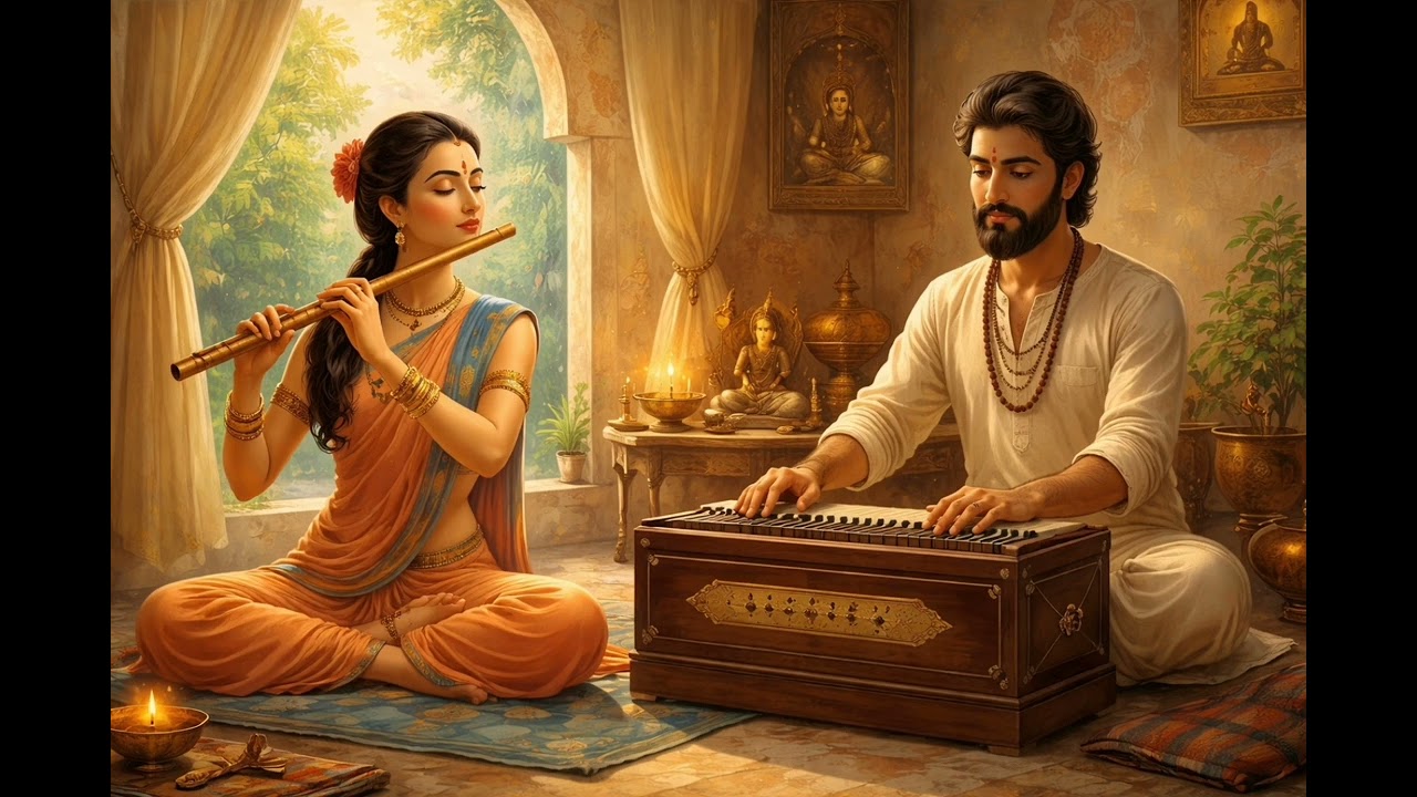 Peaceful Morning Meditation | Soothing Flute & Harmonium | Indian Classical Relaxing Music