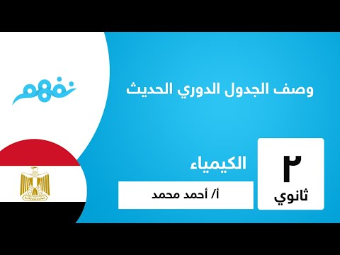 للجدول الدوري الحديث الكيمياء للصف الثاني الثانوي المنهج المصري نفهم