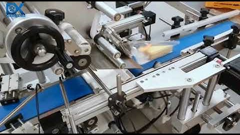 German customer feedback about CX automatic sticker labeling machine labeler, top &bottom labeling