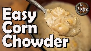 Corn Chowder in About an Hour:  Plant Based Low Fat Recipe