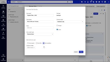 Alma Analytics Training: Create a Set from a Report