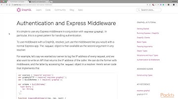 Learning GraphQL with React and Relay : Authentication Strategies with GraphQL | packtpub.com