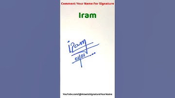 Sign your signature .. Iram #signature #design #style #sign #art #howtosignatureyourname #shorts