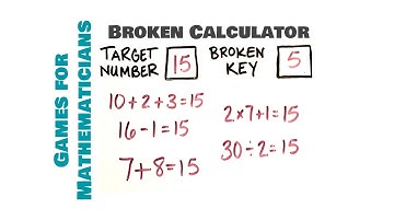 Games for Mathematicians: Broken Calculator