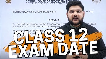 CBSE Date Sheet 2023 Class 12 | CBSE Latest News Class 12 | CBSE board exam 2023 Latest News