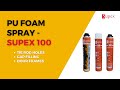 Supex 100 multipurpose expandable pu foam insulation sealant spray for window tile door ac gaps