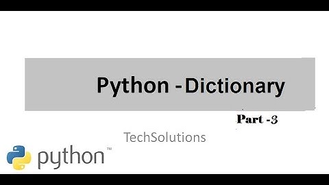 Python Dictionary Part-3