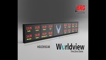 HD22X5C40 Worldview Time Zone Clock