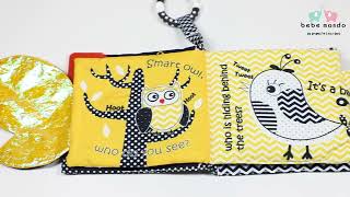 Smart Owl High-Contrast Cloth Book with Teethers | Baby Tummy Time Toy screenshot 1