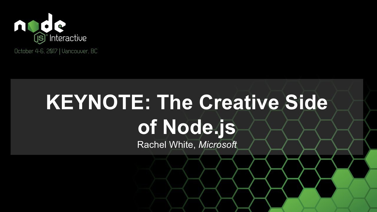 KEYNOTE: The Creative Side of Node.js - YouTube