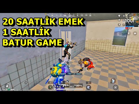 20 SAATLİK EMEK 1 SAATLİK BATUR GAME ! SOLO VS SQUAD PUBG MOBİLE