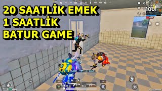 20 SAATLİK EMEK 1 SAATLİK BATUR GAME ! SOLO VS SQUAD PUBG MOBİLE