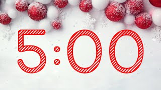 5 Minute Christmas Countdown Timer With Music ❄️⏳ (4K)