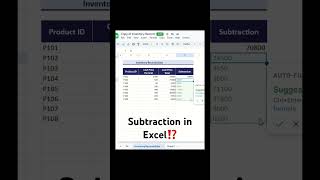 Subtraction in excel #excelsolutions #excel #googlesheets #exceltips #excelfunctions