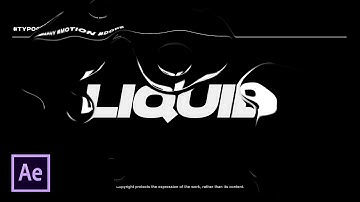 Liquid Typography Animation in After Effects - After Effects Tutorial - No Plugins