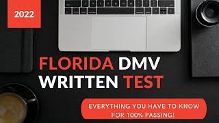 DMV WRITTEN TEST in Florida 2022. Online practicing, documents, handbook. 100% result to pass.