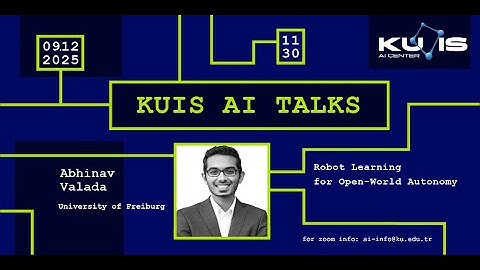 Abhinav Valada: Robot Learning for Open-World Autonomy