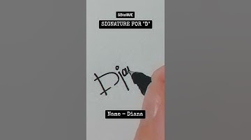 Signature for D | Diana | SBtellME Calligraphy and Handwriting #shorts #signature #calligraphy