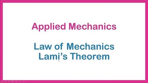 TANGEDCO TNEB AE | Basic Engineering and Sci |Applied Mechanics| Laws of Mechanics | Lami