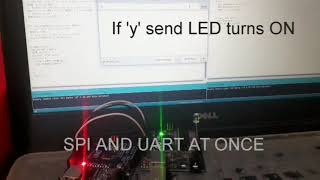 SPI AND UART COMMUNICATION TO TURN ON AND OFF LED