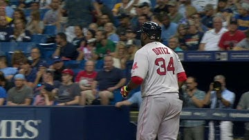 BOS@TB: Ortiz works a bases-loaded walk