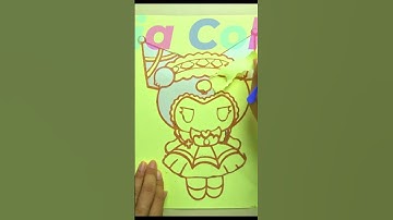 #3 Tô Màu Tranh Cát KUROMI | Drawing & Sand Painting KUROMI #viralvideo