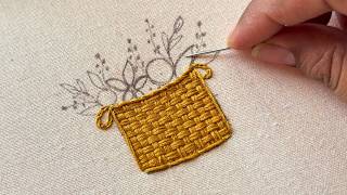 Hand Embroidery Designs Busket Flower Pattern | Beginner Friendly Tutorial | Embroidery Design