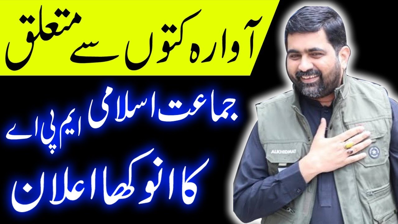 Stray Dogs | A Unique Announcement by JI MPA Abdul Rasheed | Reward ...