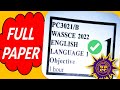 NOVDEC/ WASSCE 2022 ENGLISH LANGUAGE PAST QUESTIONS AND ANSWERS