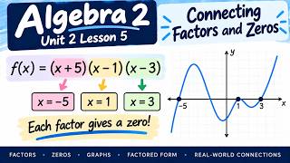 Information Algebra 2 Unit 2 Lesson 5 Connecting Factors and Zeros News