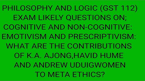 Continuation Of Philosophy and Logic (GST 112) PLEASE SUBSCRIBE AND SHARE