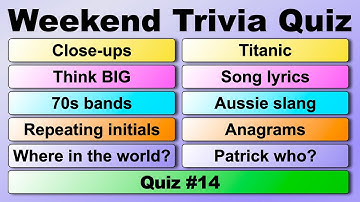 WEEKEND TRIVIA QUIZ!  50 quiz questions to test your general knowledge!