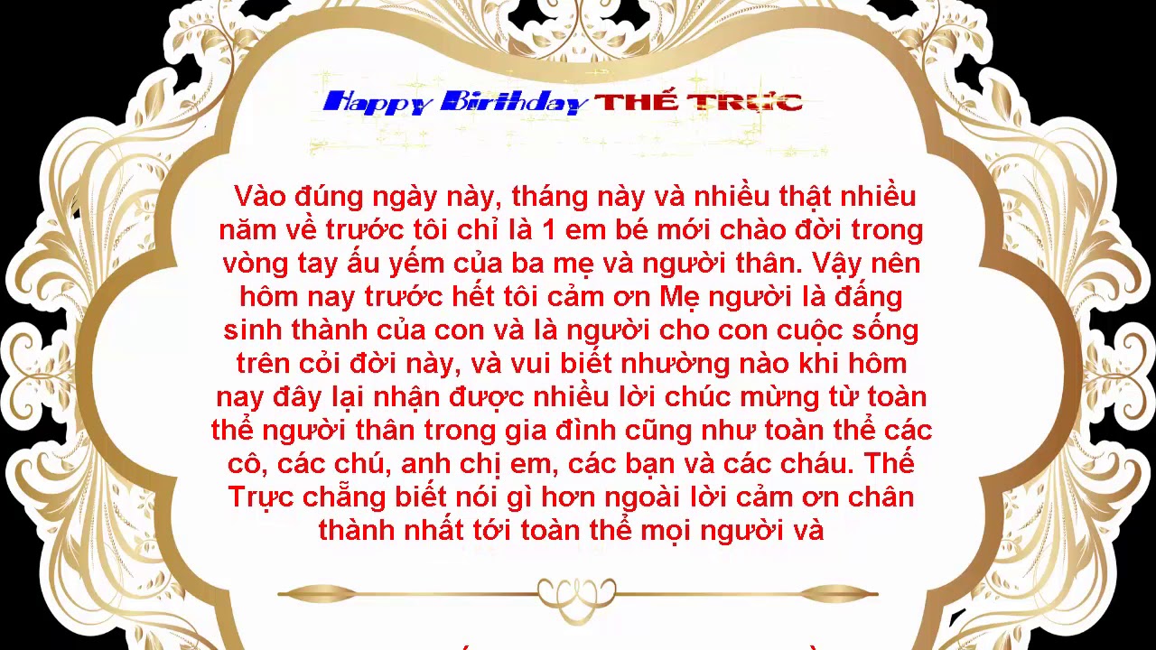 Lời cảm ơn chúc mừng sinh nhật