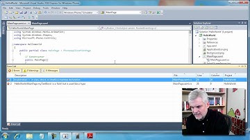 5. Overview of Visual Studio 2010 Express for Windows Phone IDE - Day 1 - Part 7