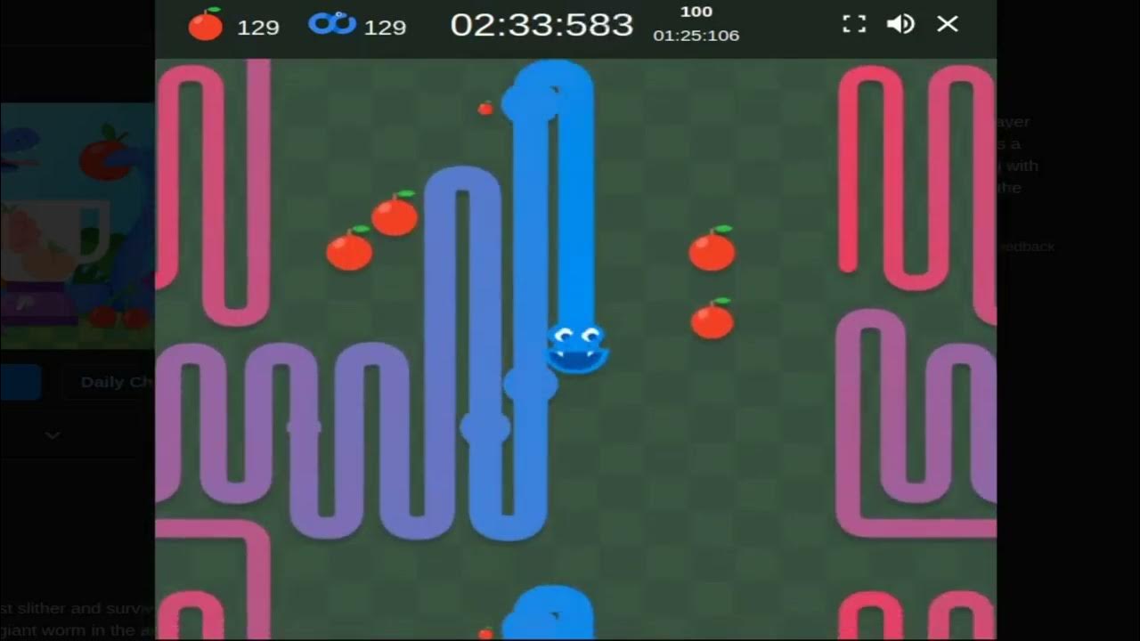 Snake World Record Small Map 5 Apples Tying a Google Snake World Record!! [36.448 Seconds] (Border-less, 5