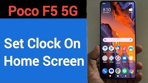 How to set clock on home screen, Poco F5 5G time set kaise karen