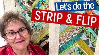 🧵⏰ QUILT-AS-YOU-GO STRIP \& FLIP - USE YOUR SCRAPS FOR GOOD PART 2