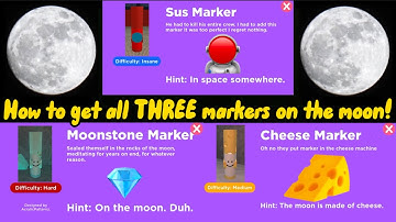 How to get all *THREE* Markers on the Moon in Roblox Find the Markers